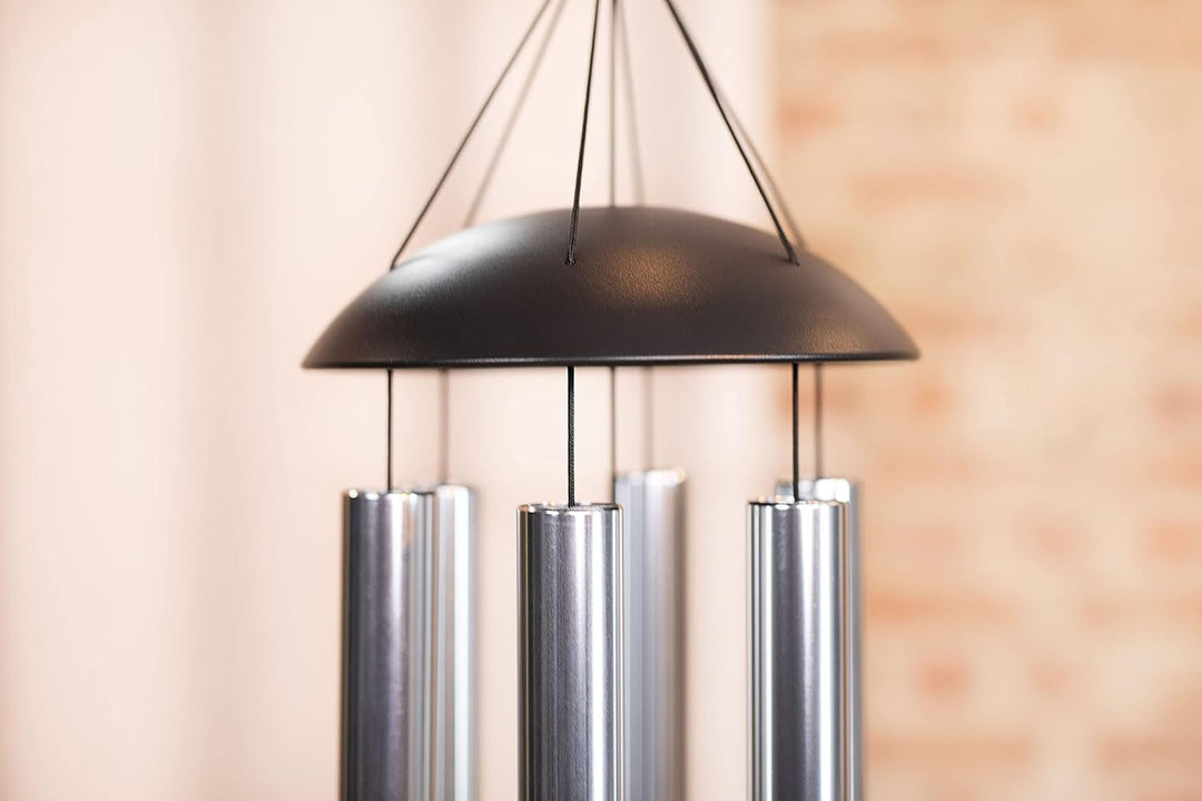 Sonic Energy Moon Meditation Chime – Windspiel mit 6 Klangstäben (432 Hz) – für Garten u. Entspannun