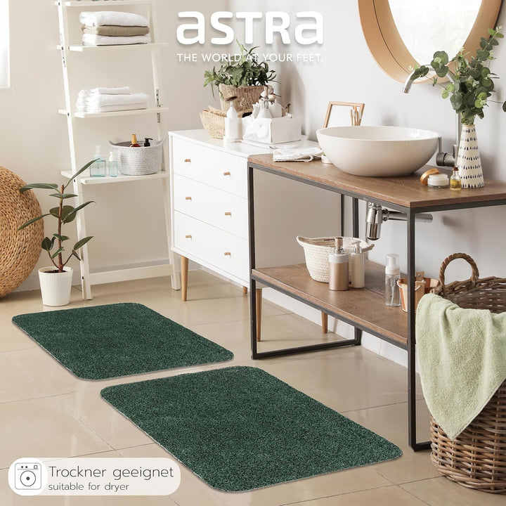 Astra rutschfeste Schmutzfangmatte innen waschbar - 2er Set Grün 60 x 75 cm 60 x 75 cm - 2er Set Grü