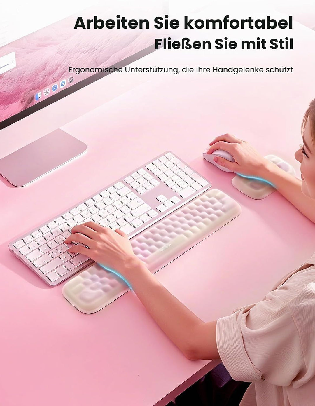 MEATANTY Handgelenkauflage Tastatur Handballenauflage [Memory-Schaum] [Atmungsaktiv] [Ergonomisch] [