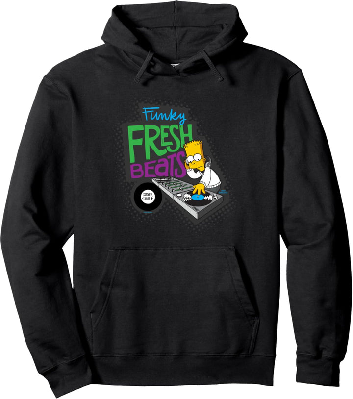 The Simpsons Bart Simpson Funky Fresh Beats Served Daily Pullover Hoodie