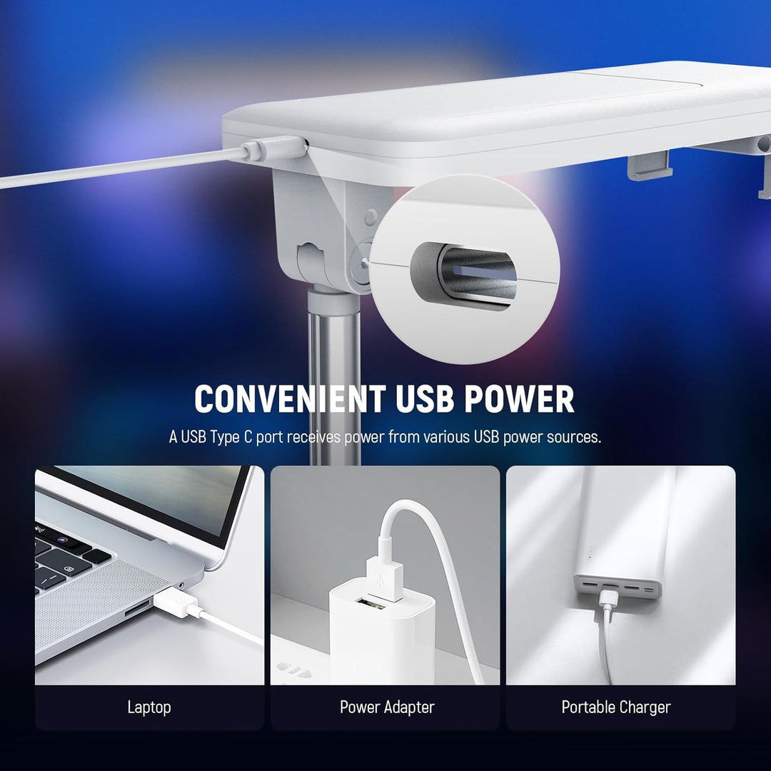 NEEWER Entry Level Version Tisch Ständer, 4W Overhead Smartphones Mount, klappbar, mit LED Licht/Fer