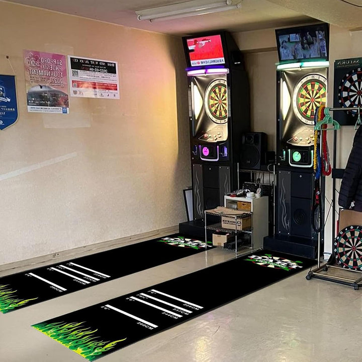 Generisch Dartscheiben Matte | 300x34cm Dartmatte für Boden | rutschfeste Gummis Dartteppich mit Abw
