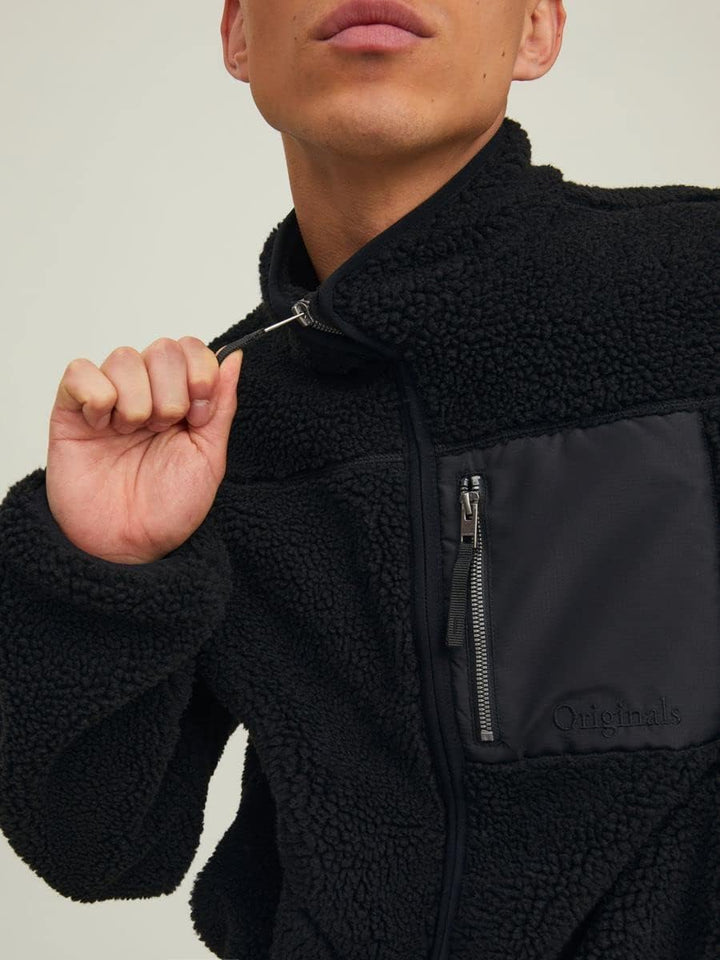 JACK & JONES Herren Jorpark Teddy Jacket Sn Jacke, M Schwarz