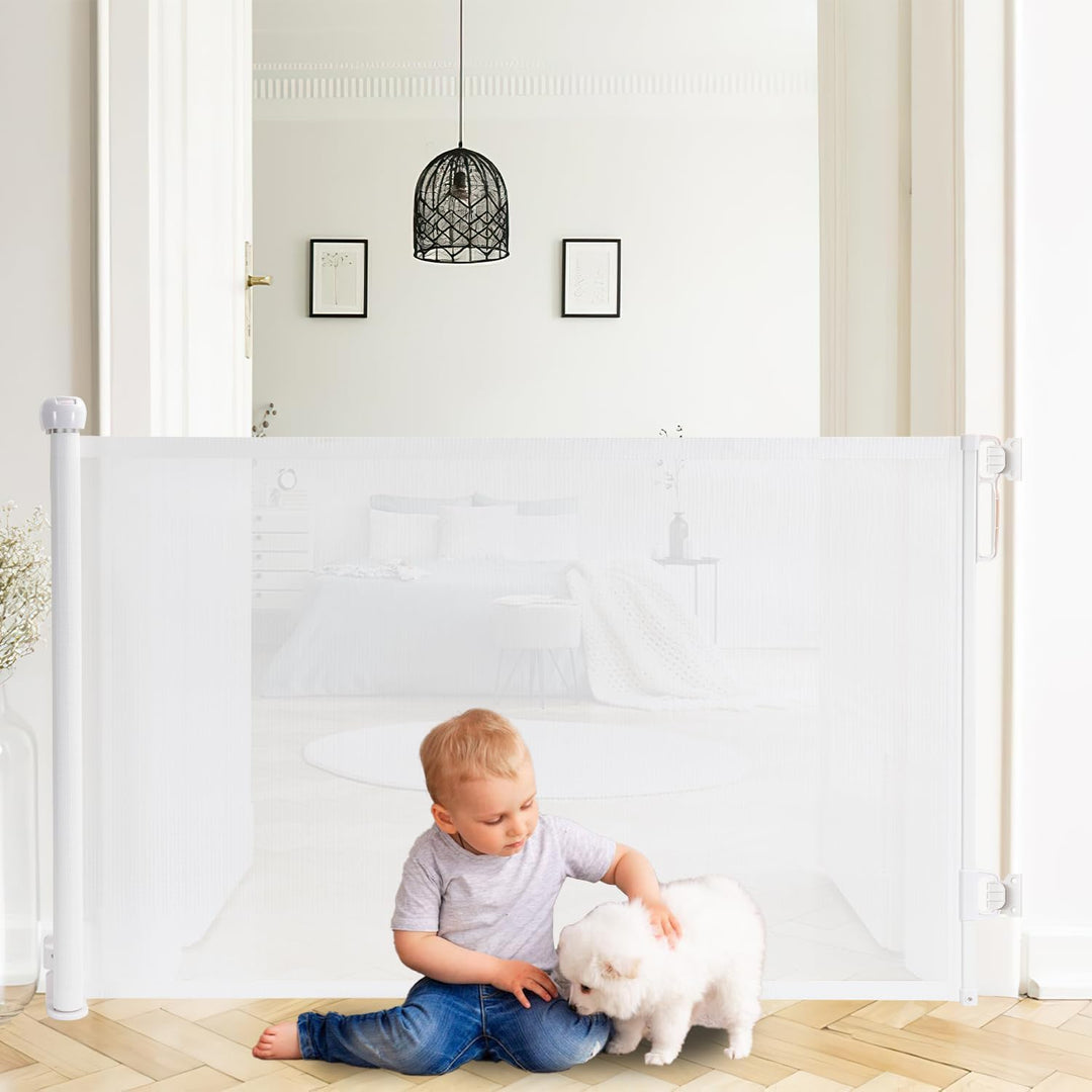 Tubiaz Treppenschutzgitter Ausziehbar 150cm,Treppenschutz fur Baby, Türschutzgitter Ausziehbar, Türg