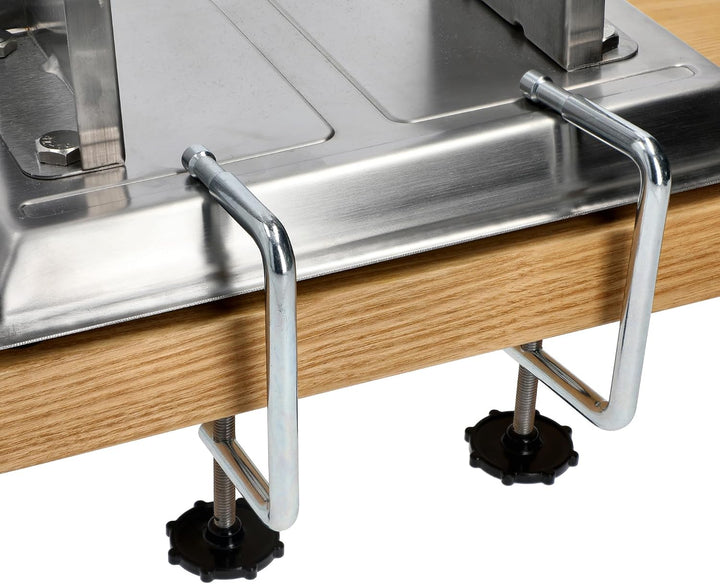 BROWIN® Manuell Wurstfüller aus Edelstahl 311037 | 5 Liter vertikale Wurstmaschine mit Tischklemme |