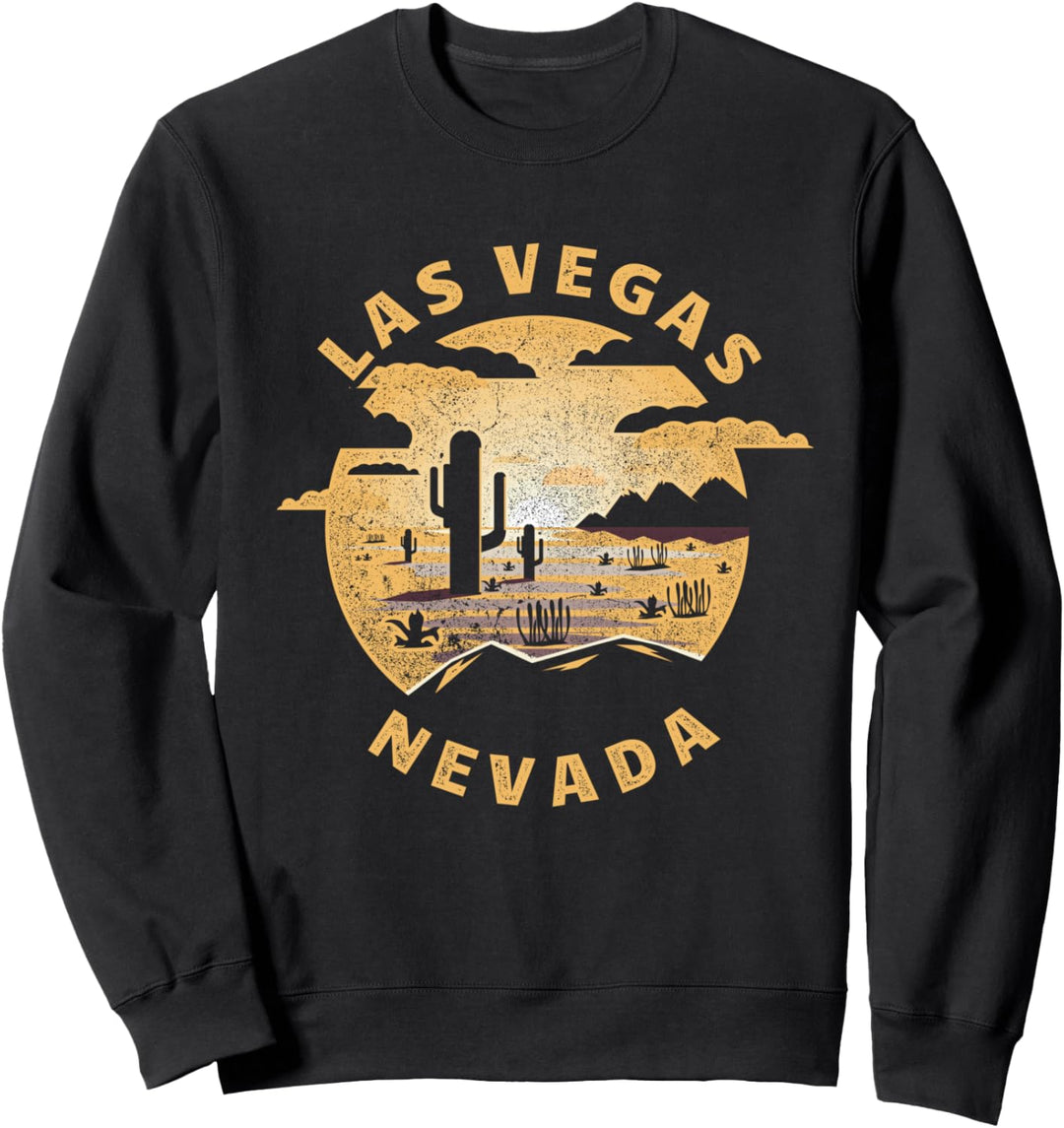Las Vegas Nevada Wüsten-Illustration, Vintage-Souvenir Sweatshirt