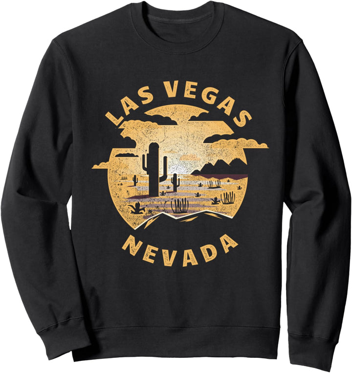 Las Vegas Nevada Wüsten-Illustration, Vintage-Souvenir Sweatshirt