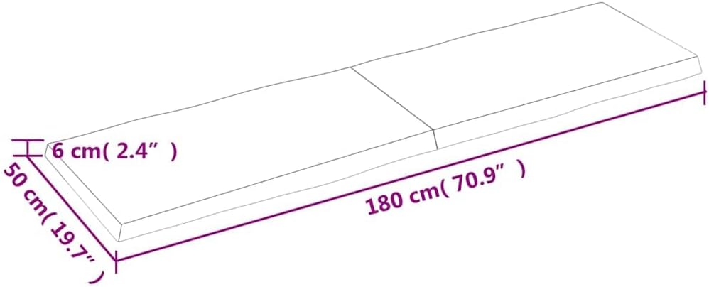 vidaXL Tischplatte, Holzplatte für Tisch Esstisch Couchtisch, Massivholzplatte Handgefertigt mit Bau