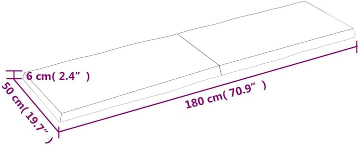 vidaXL Tischplatte, Holzplatte für Tisch Esstisch Couchtisch, Massivholzplatte Handgefertigt mit Bau