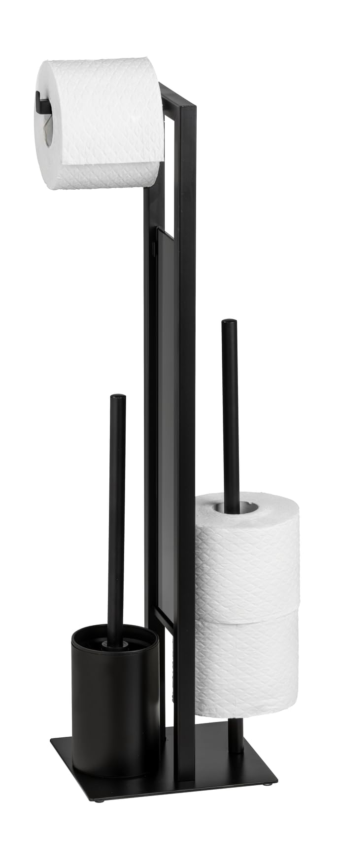 WENKO Stand WC-Garnitur Rivalta, mit integriertem Toilettenpapierhalter und WC-Bürstenhalter, lackie