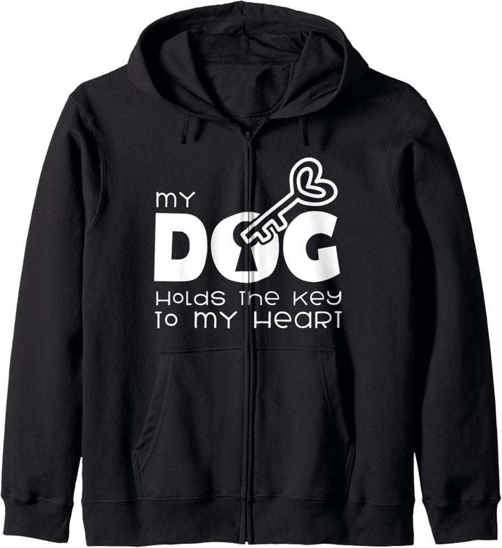 Mein Hund hält den Schlüssel zu meinem Herzen Kapuzenjacke