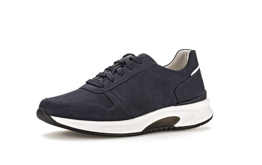 Pius Gabor Herren Sneaker Low,Halbschuhe,Lederfutter,Leder,Wechselfussbett 44.5 EU Blau Blue, 44.5 E