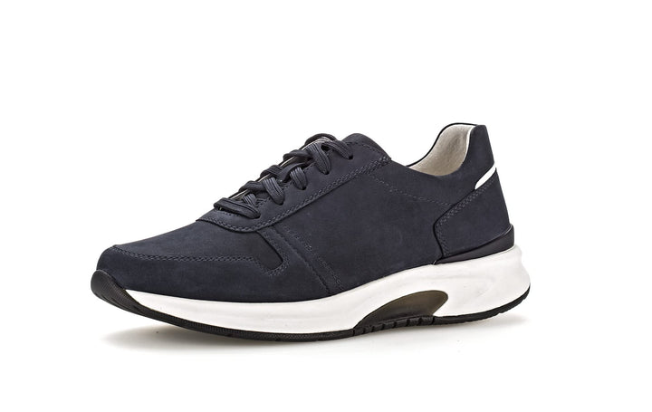 Pius Gabor Herren Sneaker Low,Halbschuhe,Lederfutter,Leder,Wechselfussbett 44.5 EU Blau Blue, 44.5 E