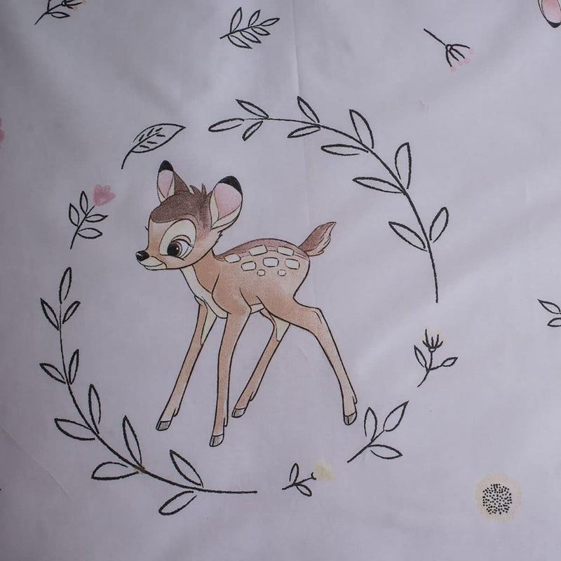 Disney Bambi Baby-Bettwäsche, 100% Baumwolle, Bettbezug 100 x 135 cm + Kissenbezug 40 x 60 cm