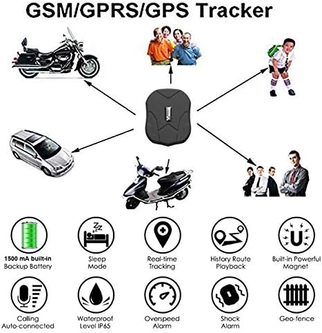 Winnes Mini GPS Tracker mit SOS/Mehreren Alarmen/6 Monaten Historische Route IP65 Wasserdicht GPS Tr