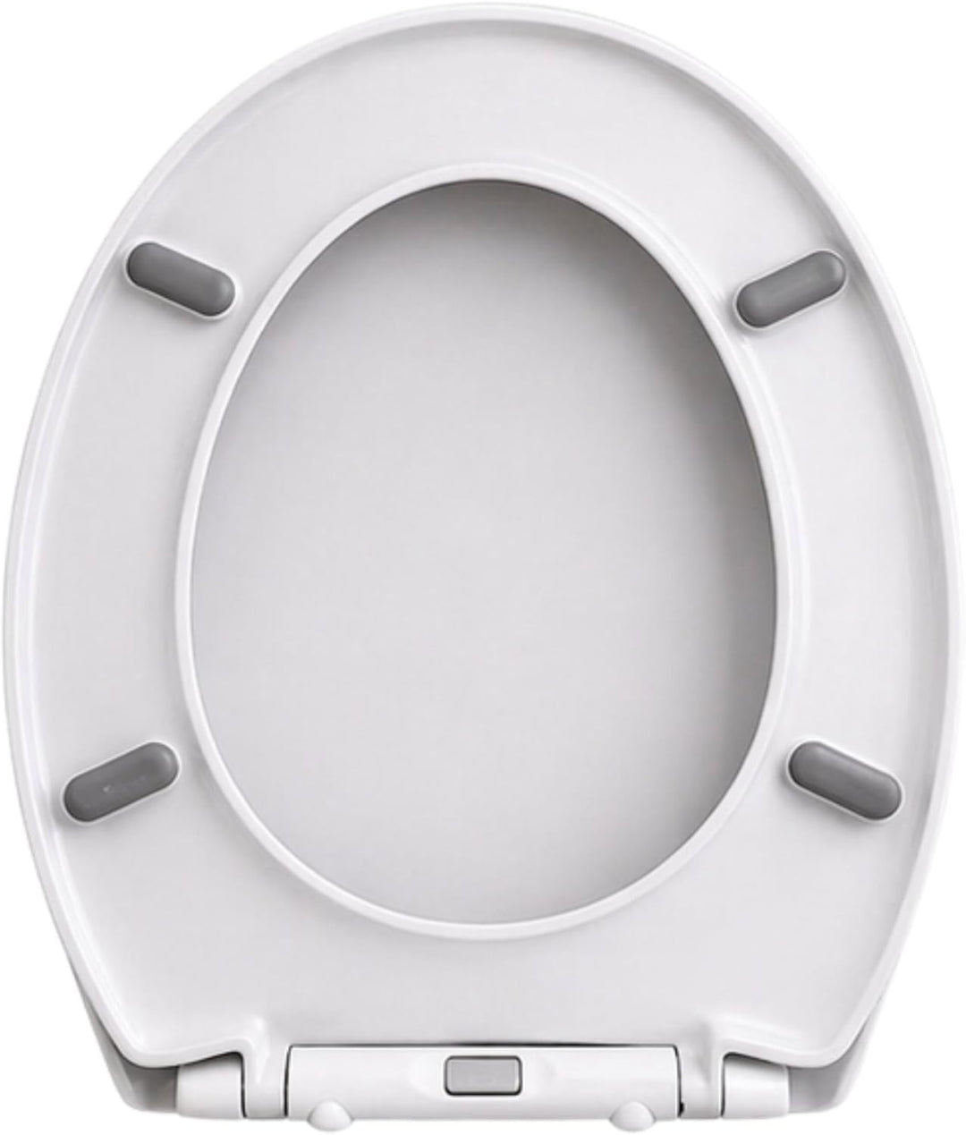 Toilettendeckel mit Absenkautomatik weiss oval, WC-Sitz abnehmbar, Inkl. Erstmontage Reinigungskit