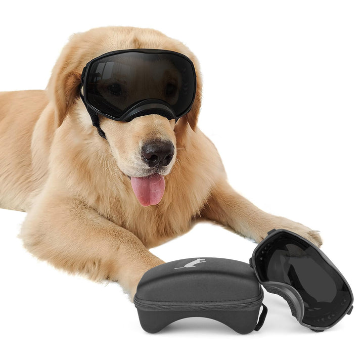 NAMSAN Hundebrille mit Weit Sichtfeld, UV-Schutz Sonnenbrille für Gross Hunde, Augen Schützen Hunde