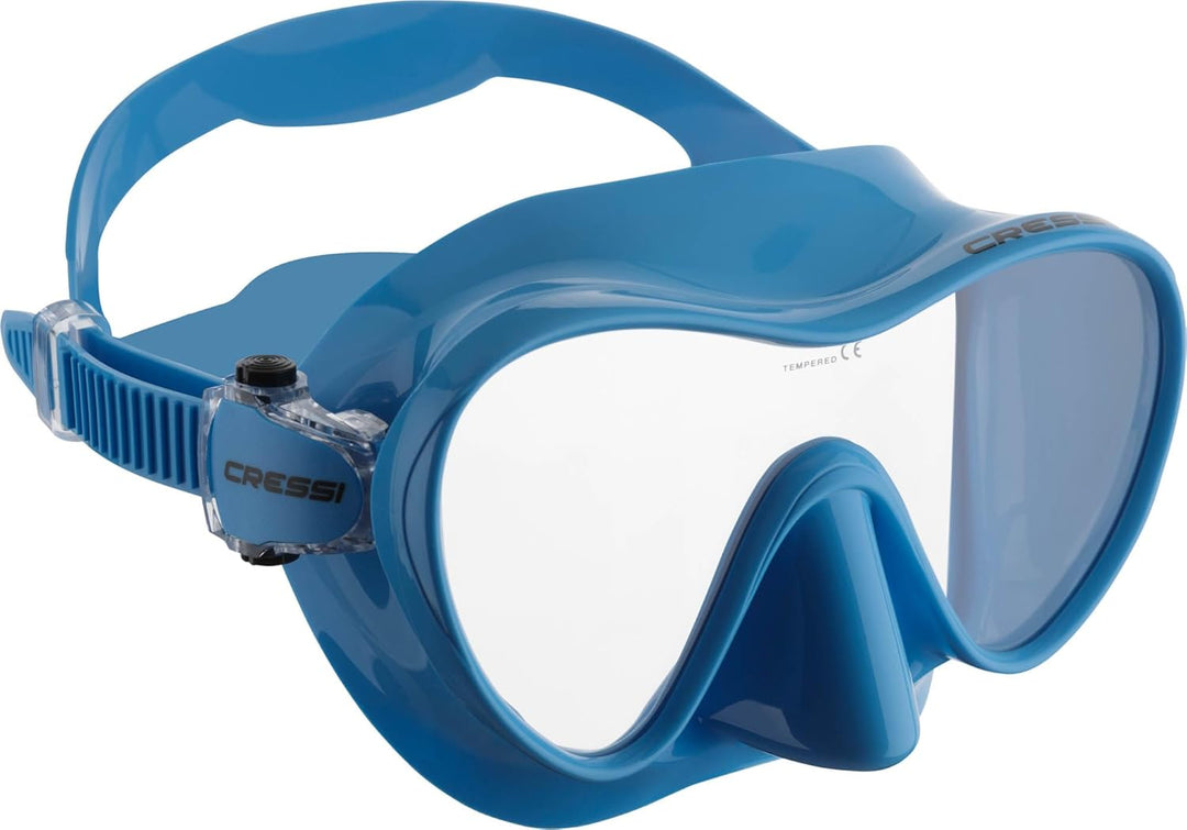 Cressi F1 - Rahmenlose Maske oder Rahmenlose Maske + Schnorchel Dry Combo Set zum Tauchen und Schnor