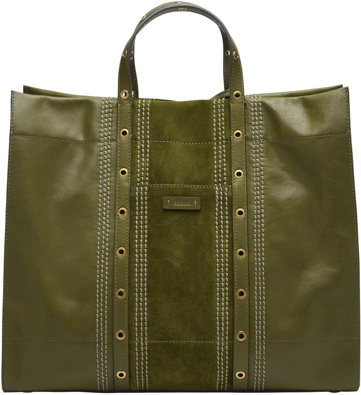 Fossil Carmen Tote Green Moss