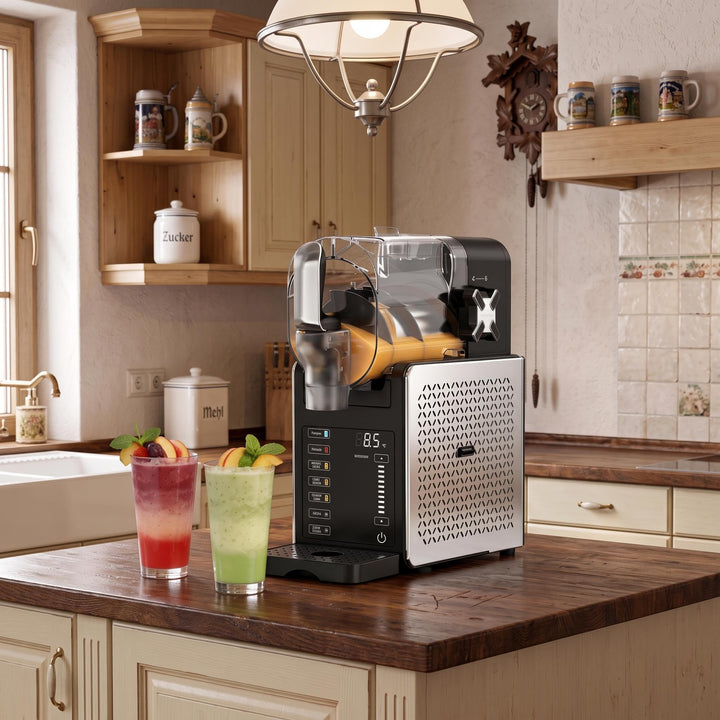 Garvee Slush-Eismaschine, 1,9 l Tank, 200 W | 5 Programme mit Selbstreinigung, 12h Kühlhaltung, 400m