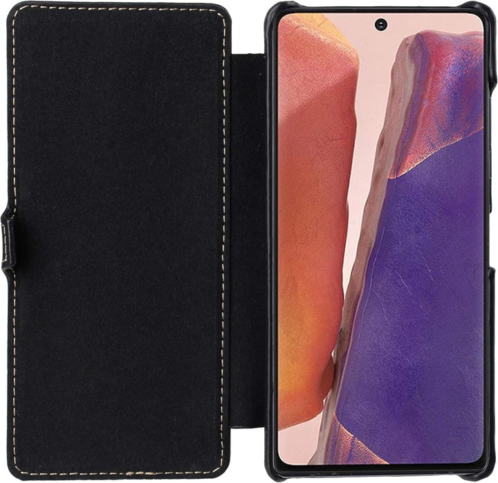 STILGUT Book Case kompatibel mit Samsung Galaxy Note 20 Hülle aus Leder mit Clip-Verschluss, Lederhü