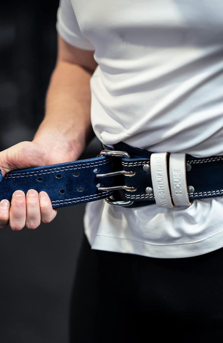 Weightlifting House Elite Leather Belt XS Black & White, XS Black & White