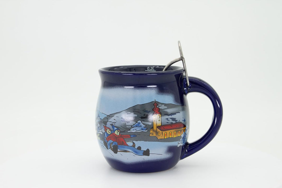 Feuerzangentasse 6er im Karton, Blau/Winter - für Feuerzangenbowle Blau / Winter, Blau / Winter