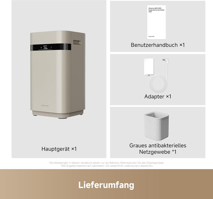 dreame H40 Luftbefeuchter – nebelfreier Verdunstungsluftbefeuchter mit einer Befeuchtungsleistung vo