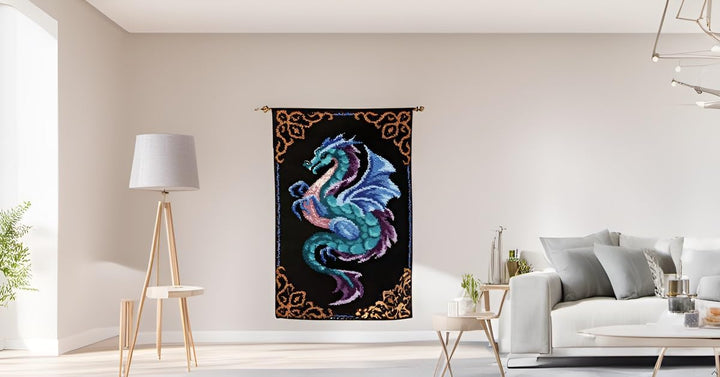 YOOTOM Knüpfteppich Zum Selber knüpfen, Knüpfsets Latch Hook Kit Selbst Knüpfen Set für Kinder und E