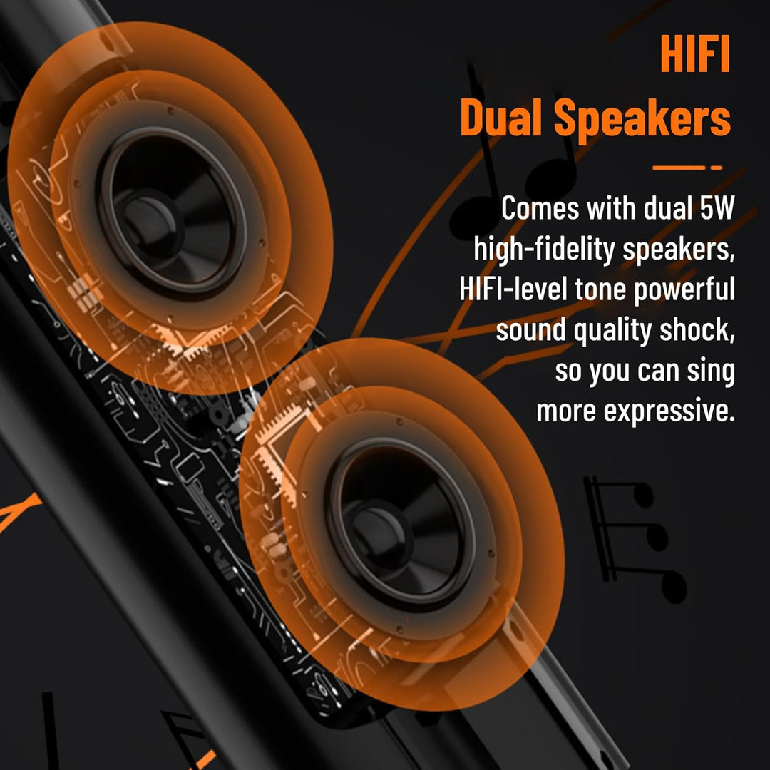 Drahtloses Karaoke-Mikrofon, Stereo-Bluetooth-Mikrofon Zum Singen, mit -/Geräusch Reduzierung/Ohr üb
