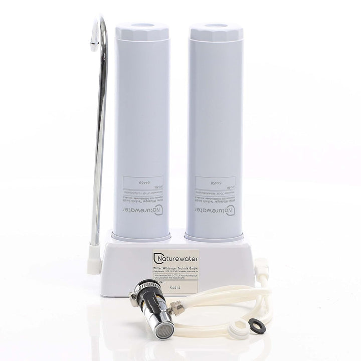 Naturewater NW-2-CTOUF 2 Stufen Counter Top Wasserfilter, 5 µ, Aktivkohle Block Filtereinsatz und Ul