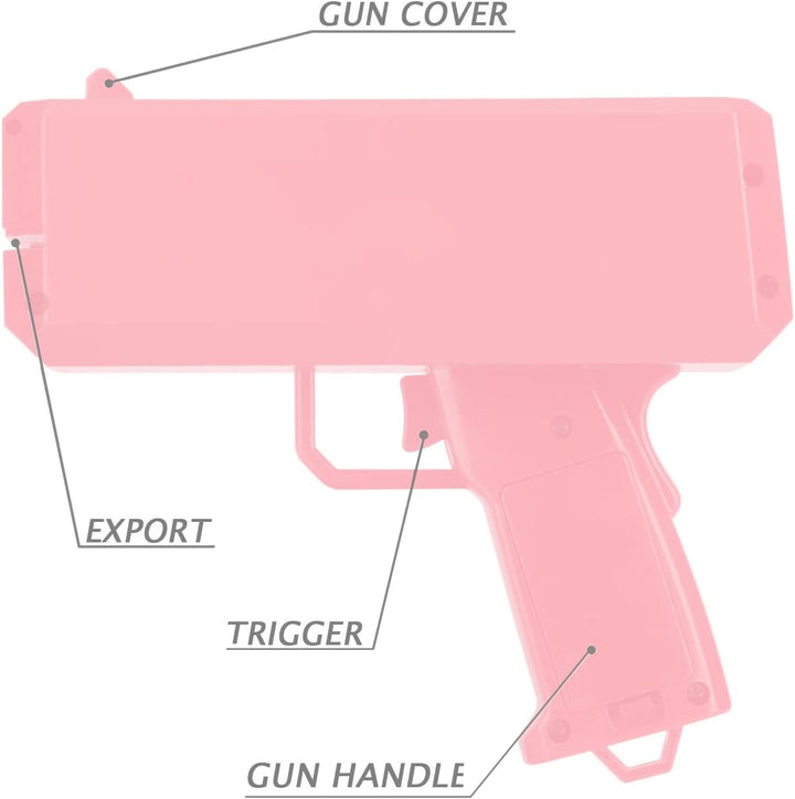 Scratch Lover Money Gun (Rosa) mit 100 x 100 Dollar Banknoten Scratch Cash (Geld zum Spielen)