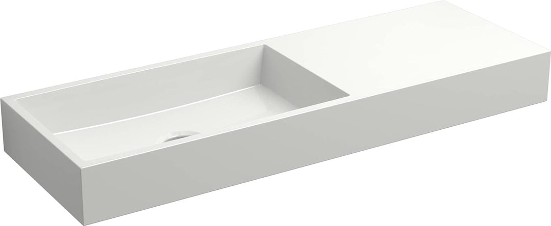 CLOU Mini Wash Me Waschbecken mit vorbereitetem Hahnloch 56x19x7 cm Weiss