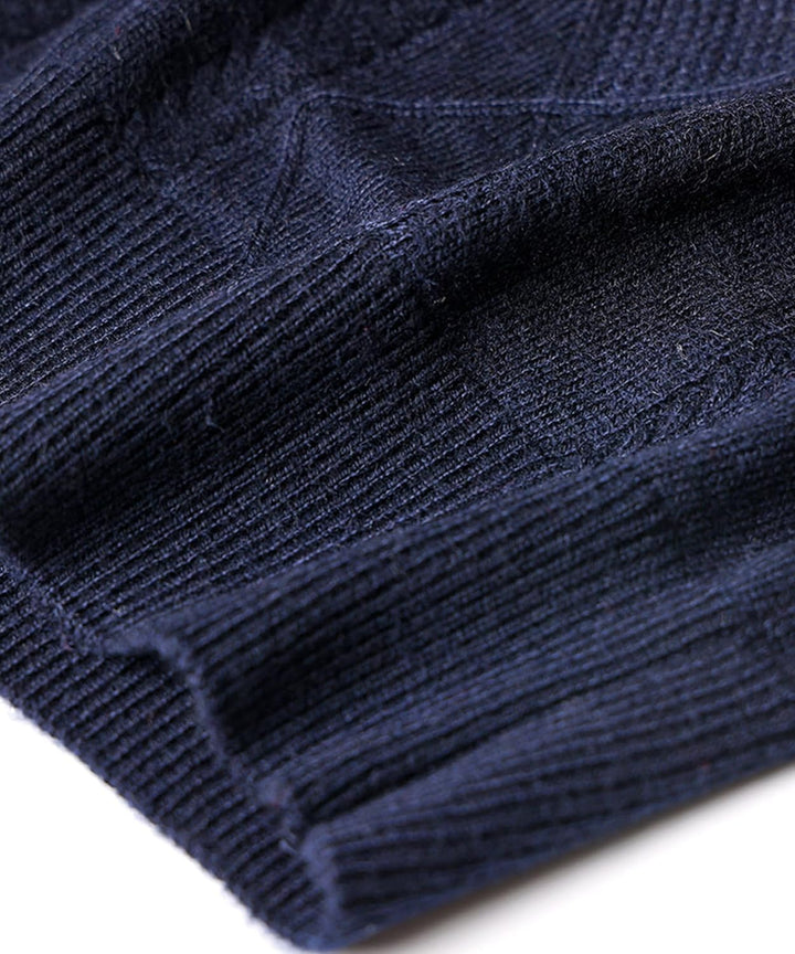 Herren Strickweste Ärmellos Zopfmuster Wollmischung Weste Strickjacke ohne Ärmel Strickpullover Tank