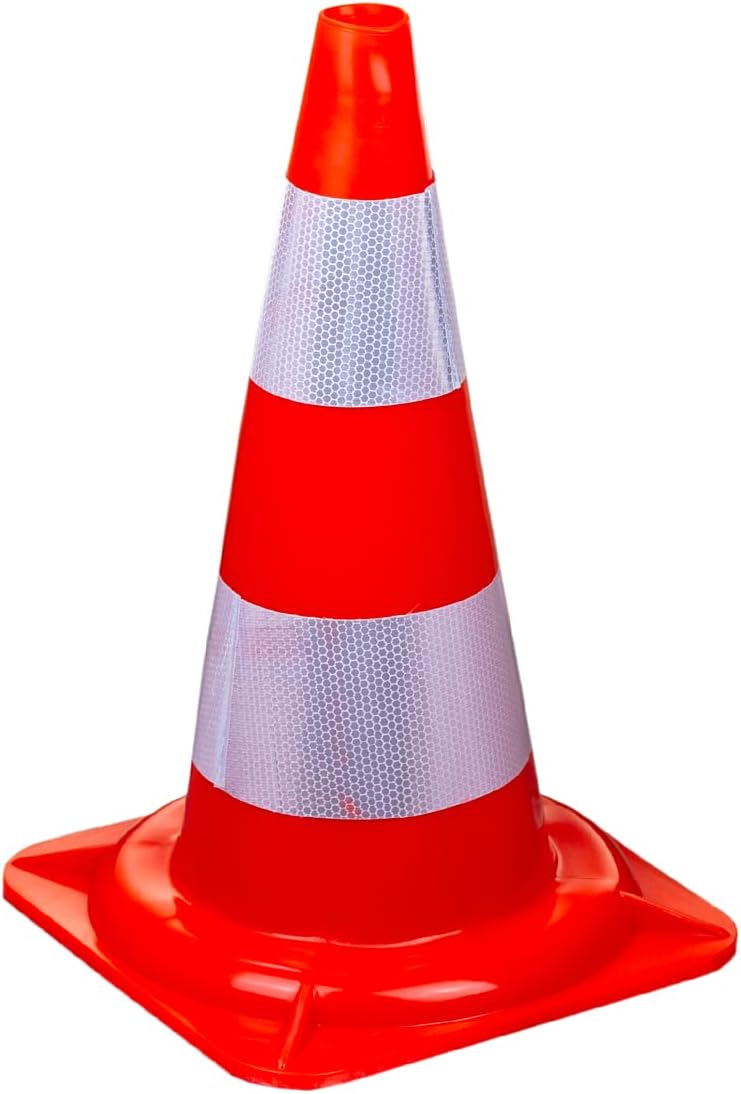 Pylonen Verkehrsleitkegel 50cm Warnkegel Markierungshut Set Kegel Absperrung (3), 3