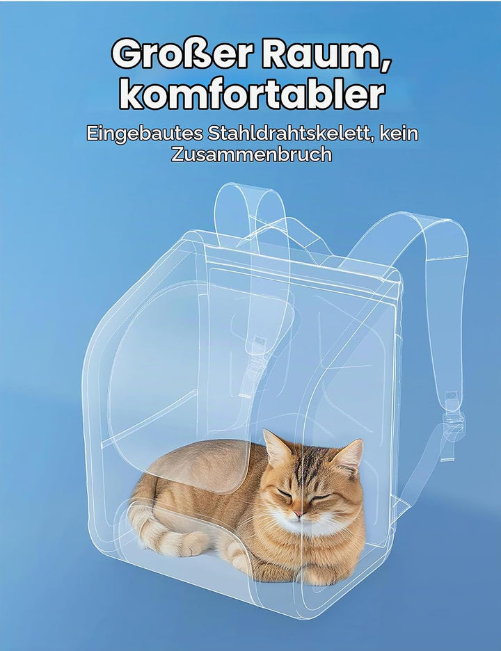 pecute Katzenrucksack Erweiterbar Bubble Haustier Rucksack mit Netzfenster, Tragbare und Faltbare Ka
