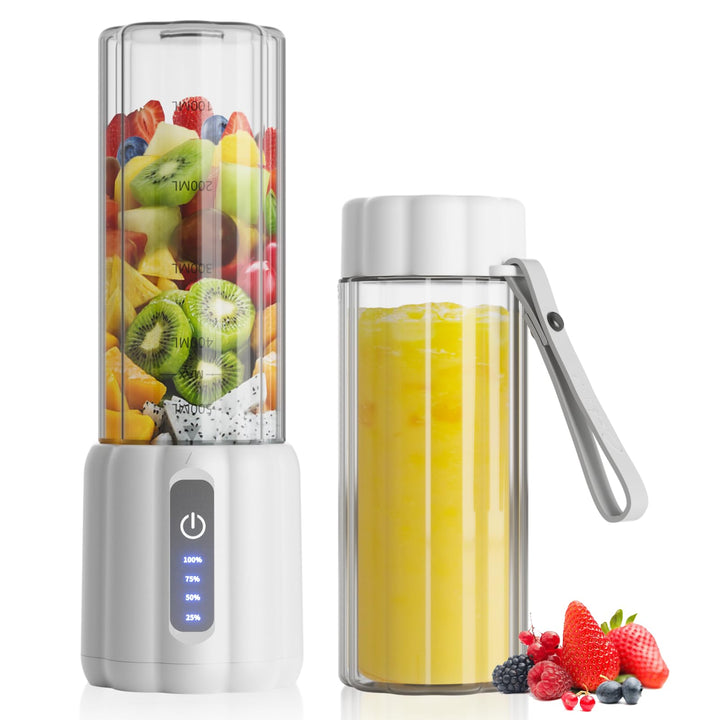 COKUNST Tragbarer Mini Mixer Smoothie Maker to go, Leistungsstarker 22000 U/min, 500 ml Smoothie Sta