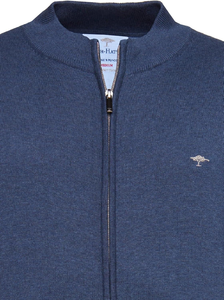 FYNCH-HATTON Weicher Strickjacke aus feiner Baumwolle mit Reissverschluss S Earth, S Earth