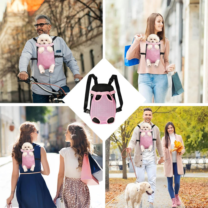 FEimaX Hunde Rucksack Hundetragetasche Verstellbar Frontrucksäcke Atmungsaktiv und Bequem Haustier T