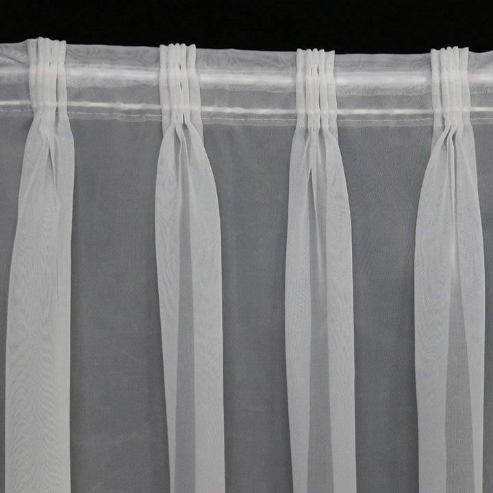 EASYHomefashion Fertiggardine nach Mass Voile Store weiss, massgefertigt, halbtransparent mit 5er-FA