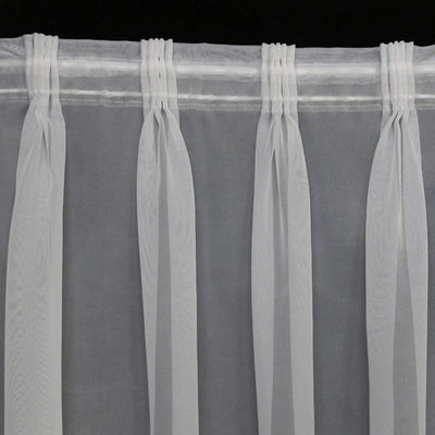 EASYHomefashion Fertiggardine nach Mass Voile Store weiss, massgefertigt, halbtransparent mit 5er-FA
