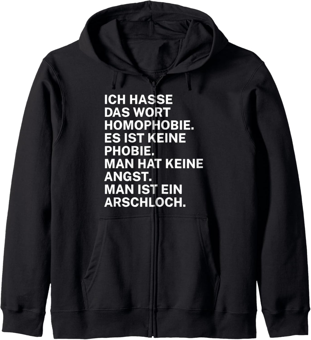 Ich hasse das Wort Homophobie LGBT Pride Kapuzenjacke