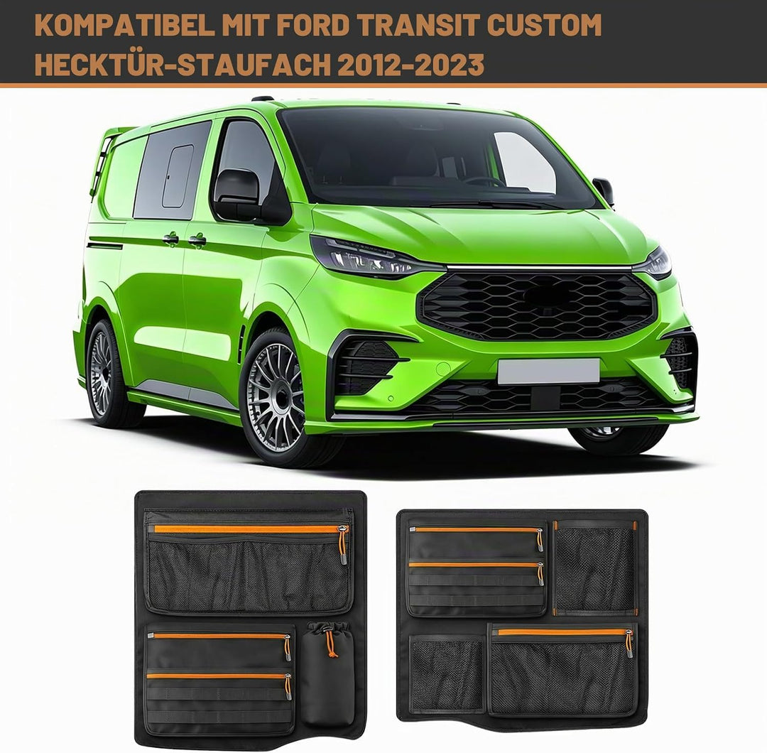 Scheunentür Lagerorganisator kompatibel mit Ford Transit Custom, 1 Paar Stauraumsparer Scheunentür O