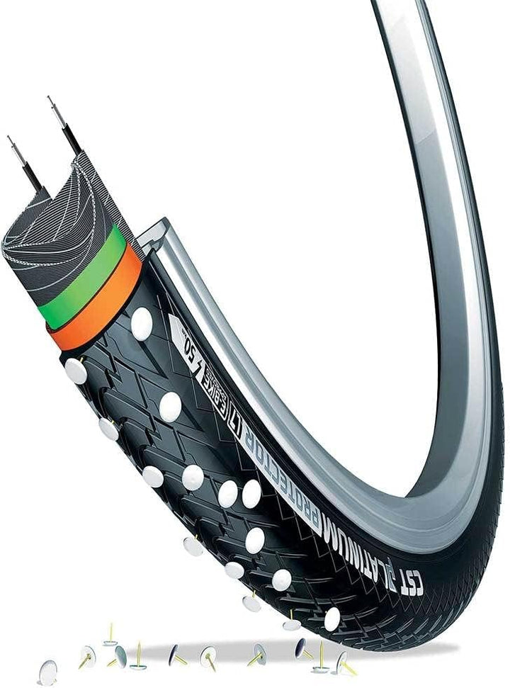 CST Cub.CST Platinum Protector City 28x1.75 steif NEG Radfahren Erwachsene Unisex T.U