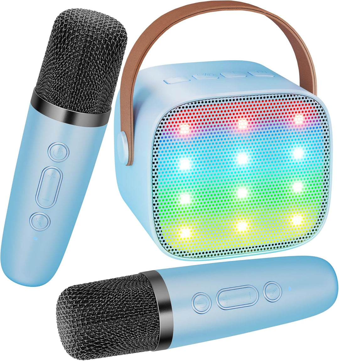 BONAOK Mikrofon Karaoke Spielzeug 2 Mikrofon, Bluetooth Karaokemaschinen für Kinder Erwachsene, Kara