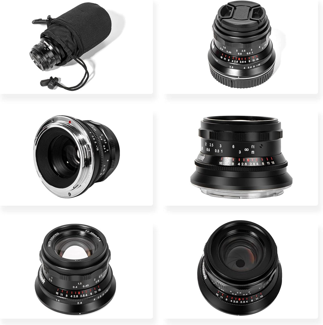 PERGEAR 35mm F1.4 Vollformat-Objektiv mit manuellem Fokus, kompatibel mit spiegellosen Vollformat-L-