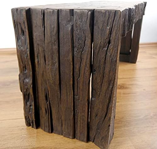 livasia Sitzbank Teakholzbank Holzbank, Beistelltisch (Handarbeit) (90x31cm), 90x31cm