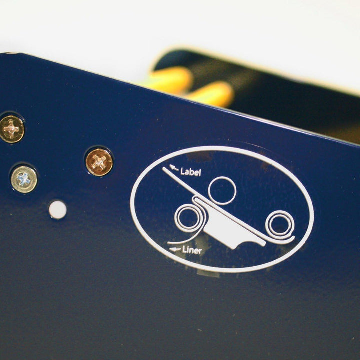 TE-Office Etikettenspender Labelspender aus Stahl für Haftetiketten Tischgerät manuell bis 315 mm in