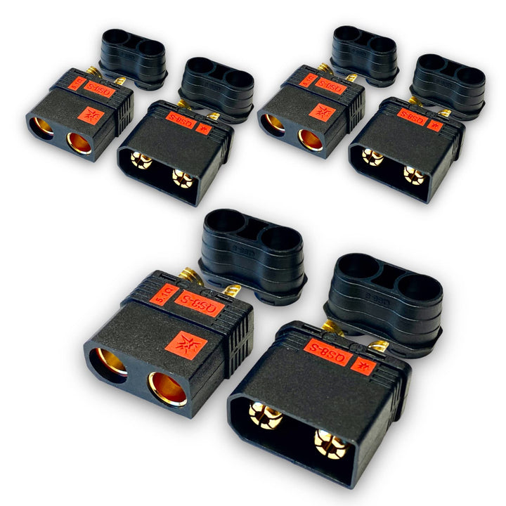3 Paar (6 Stück) Original Antiblitz Hochstrom QS8S QS8 8mm EC8 Goldstecker Steckverbinder Verpolsich