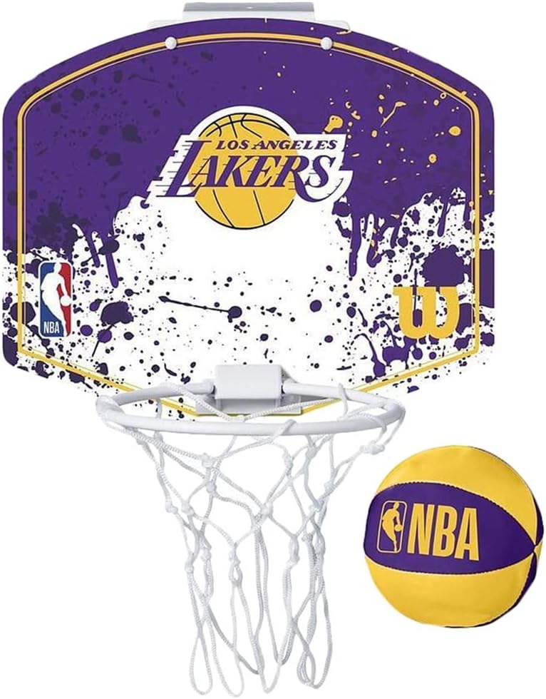 Wilson Unisex-Adult NBA Team Mini Hoop Basketball Einheitsgrösse Los Angeles Lakers, Einheitsgrösse